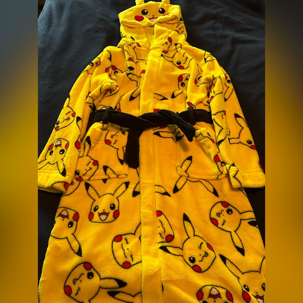 Yellow Pikachu Hooded Robe
